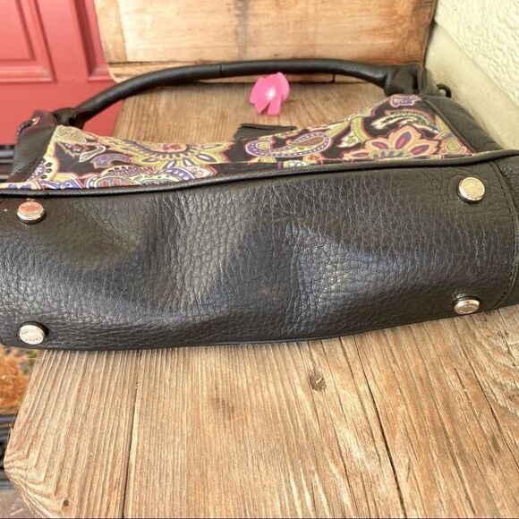 👜TALBOTS MULI COLORED FLORAL PATTERN SHOULDER BAG/PURSE. Great condition. - Picture 3 of 7
